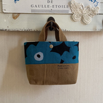 手のひらサイズのミニミニトート　北欧お花グリーン