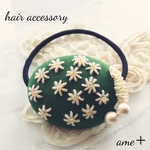 純粋     刺繍ヘアゴム