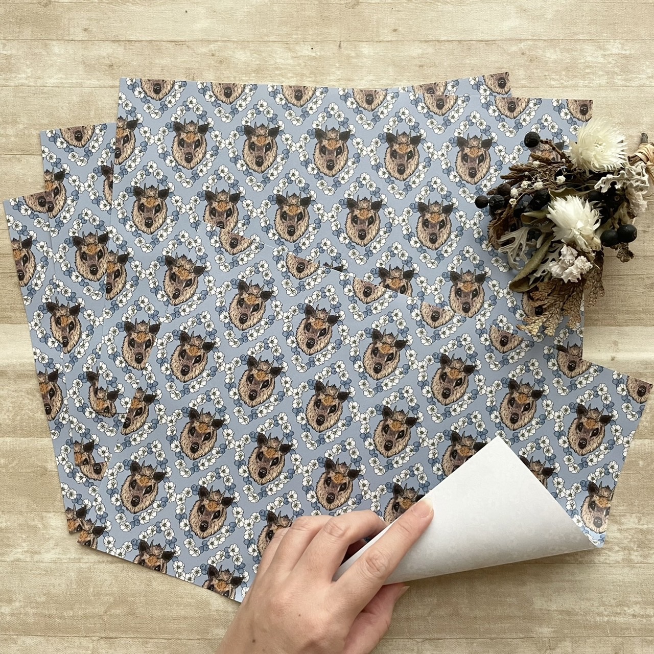 猫と南天 ポストカード3枚セット - nemunoki paper item | minne 国内