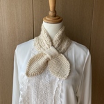 「再販」シルクモヘアのあったかミニマフラー