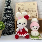 クリスマスセット☆うさぎ＆雪だるま