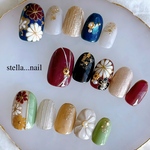 ネイルチップ◡̈和柄　和装　ネイル