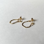 ゴールドチェーンフープピアス・樹脂ピアス・イヤリング