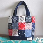 バンダナ柄のミニトートバッグ★パッチワーク