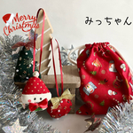 🌟スペシャルギフト🎁クリスマスオーナメント🎄可愛いサンタさん🎅３点セット♪＆ミニ巾着🎁