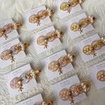 夢カラーシェルの大人可愛いヘアクリップ /キークリップ