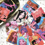 【ラベル ステッカー】 女の子の日記 シリーズ  ＊ 女の子シール ＊ 漫画 ステッカー