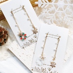 New 《全2色》 クリスマス リース 雪の結晶 ピアス/イヤリング