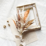 グレビレア ドライフラワーミニブーケ ♦ホワイト×ブラウン