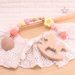 【名入れ可】歯固めホルダー♡ふんわりカラー⌘木製パーツは別売