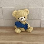 あみぐるみ　くまさんとサカナ（イエロー）