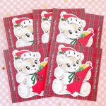 スクエアメモ　クリスマスベア