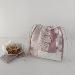 (11/26 New)Pink beige・大人可愛いしかく巾着