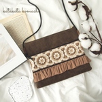 コーデュロイ×刺繍リボン♡　スマホポーチ  スマホポシェット　サコッシュ