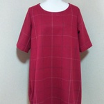 ★sale！★　大人のレッドカラー、ウール素材～ふっくらシルエットが大人可愛い～チュニック（ウール生地）