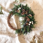 winter wreathクリスマスリース ナチュラル