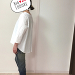 再販♡白♡後ろ下がりプルオーバーブラウス