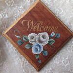 トールペイント　Ｉ様ご依頼品　WELCOMEプレート