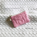 kumasan パステルピンクコインケース　くま