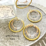 4pcs★charm・ gold line hoop（フープチャーム）