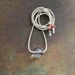 ヒマラヤ水晶 / アイスクリスタル 大ぶり 20mm × ルドラクシャ ＊ヘンプ ネックレス
