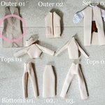O 01ベージュスウェード風ジャンスカ　1/6ドール用リカちゃん服冬服