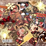★SALE★送料無料【S213-1 コラージュ素材】海外和紙シール　クリスマス　ジャーナル　おすそ分け　スクラップ
