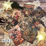 ★SALE★送料無料【S213-2 コラージュ素材】海外和紙シール　クリスマス　ジャーナル　おすそ分け　スクラップ