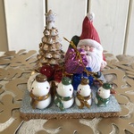 来年の干支プレゼント付き☆ガラスのクリスマスオブジェG