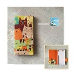 【再販】手帳型iPhoneケース for 6s/6/SE/5s/5/5c 〜にゃんこ大集合　オレンジ〜