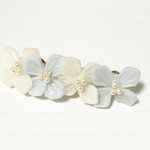 ＊Hunny＊紫陽花 バレッタ＊ ブルー×ホワイト