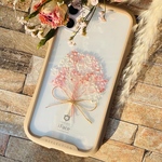 【全機種対応】　かすみ草　ミニブーケ　ピンク　インナーシート　クリアケース　iFace スマホ　母の日　