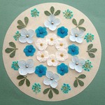 押し花セットJ＜組み立てのお花3種・レースフラワー他＞