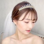 H250　低めティアラ  ウェディングティアラ  ウェディング  ウエディングアクセサリー