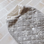 再販🌸 犬服M 雪の結晶 杢グレー バックオープン(背中開き)✨送料無料✨