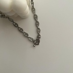 M.180 silver heart chain necklace