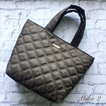 ナイロンキルティングバッグ(ブラウン) ーマグネットタイプ