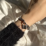 M.184 silver padlock bracelet