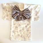 小型犬♡猫用着物レトロローズ(白茶)LTサイズ