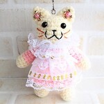クリスマス２０２２☆～雪の妖精みたいな猫さん②【ピンクのドレス・ストラップ】
