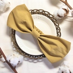 綿100%遠州綿紬ヘアバンド(からし色)