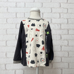 【100size】【3月末処分】ピクニック柄　切り替え　ビコロールT