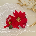 クリスマスブローチ(レッド)♡Xmas♡ペット用アクセサリー♡トリミング♡誕生日♡バースデー♡ウエディング♡撮影用♡犬用♡猫用♡ペット用