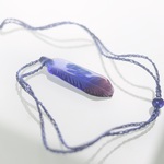 幸せの羽根：波動玉®5（サードアイ・スロート・クラウンチャクラ）【現品一点物】Glass Feather