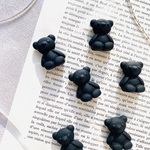 [8ピース]くまちゃんカボション・ブラック