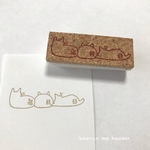 3匹の猫の日付けはんこ