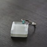 グリーントパーズ　CZスターフラワーリング　SILVER925