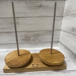 ★在庫限りで販売終了★木製糸立て・2連結（濃い茶）