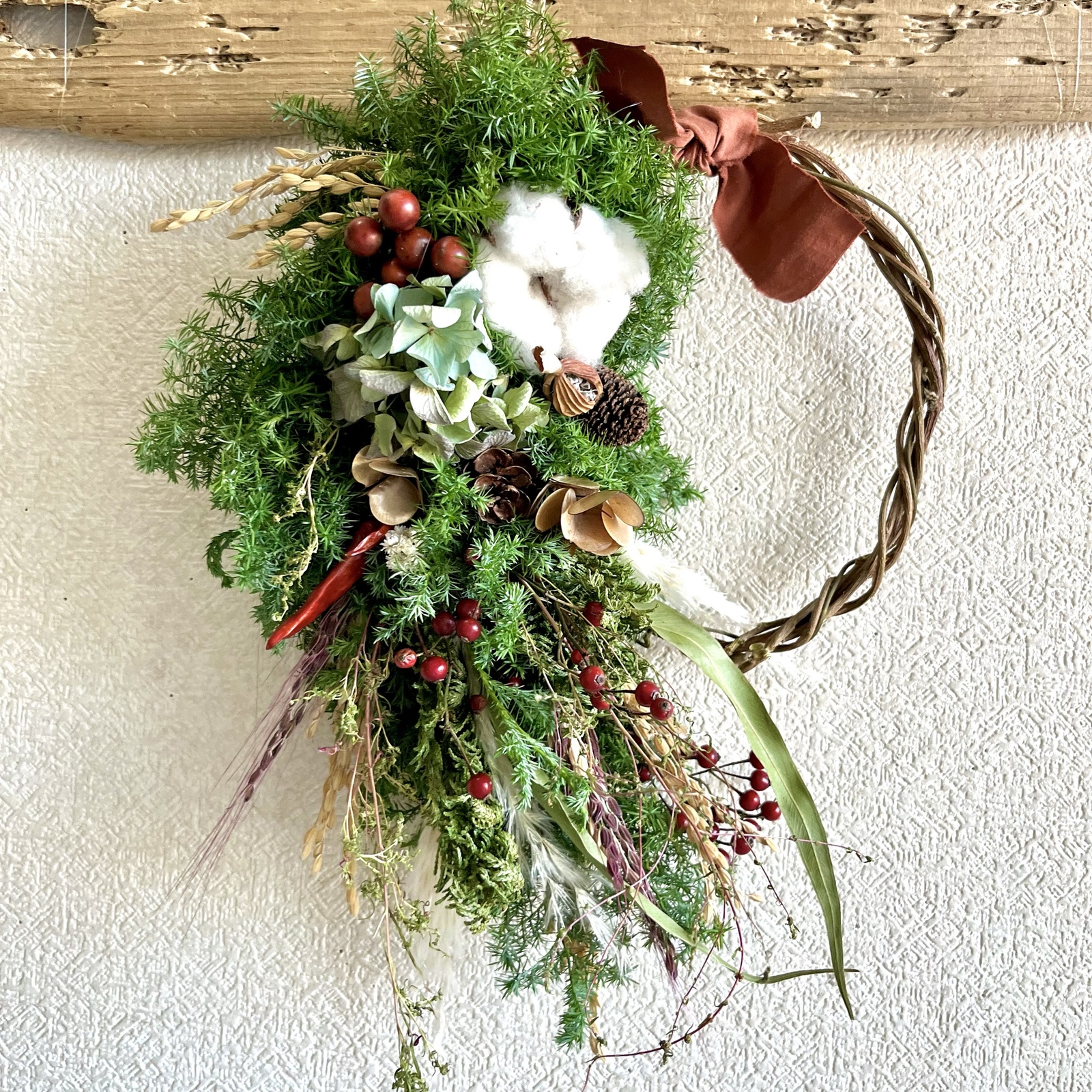 ＊萌＊*プロフ必読*＊ページ　✴︎クリスマスリースandしめ縄飾り✴︎ ⭐︎人気商品 クリスマスお正月リース クリスマスリース しめ縄