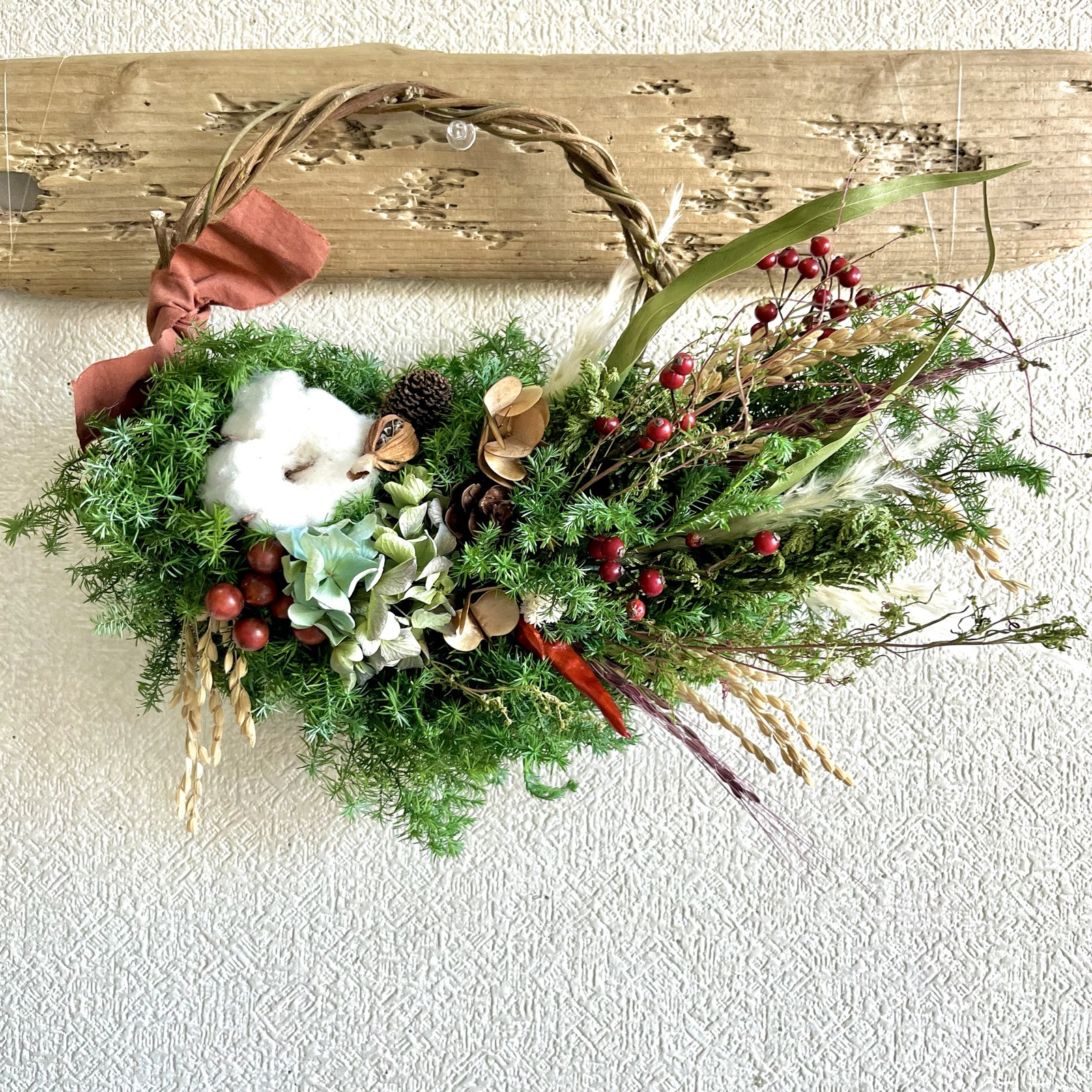 ＊萌＊*プロフ必読*＊ページ　✴︎クリスマスリースandしめ縄飾り✴︎ ⭐︎人気商品 クリスマスお正月リース クリスマスリース しめ縄